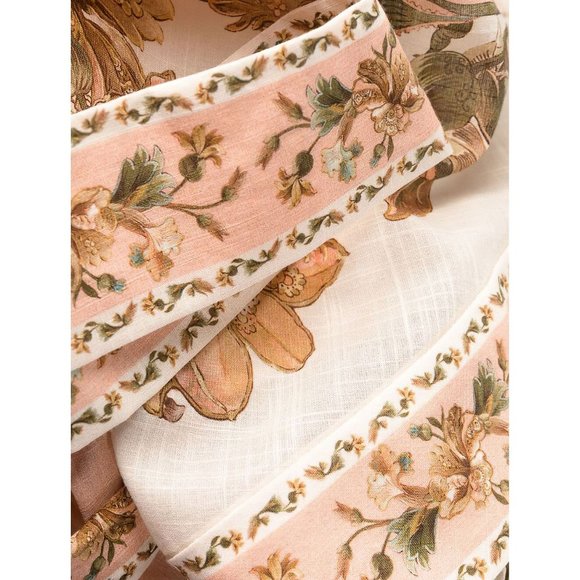 Zimmermann Chintz Floral Print Slubbed Cotton Mini Dress US 6 - Picture 10 of 11